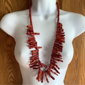 Long “coral’? Necklace.